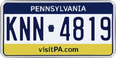 PA license plate KNN4819