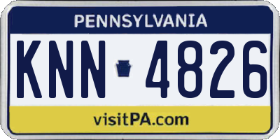 PA license plate KNN4826