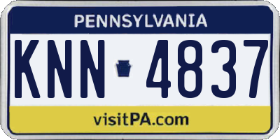PA license plate KNN4837