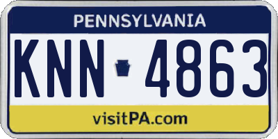 PA license plate KNN4863