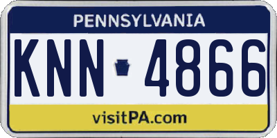 PA license plate KNN4866