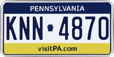 PA license plate KNN4870