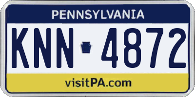 PA license plate KNN4872