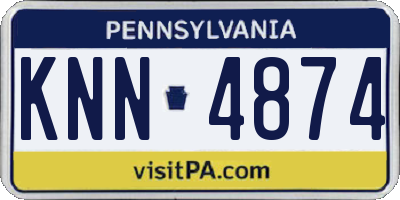 PA license plate KNN4874