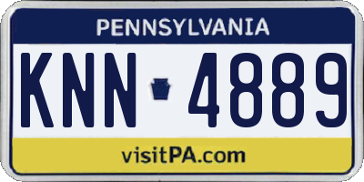 PA license plate KNN4889