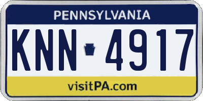 PA license plate KNN4917