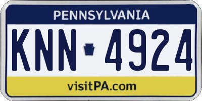 PA license plate KNN4924