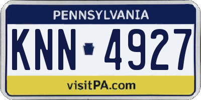 PA license plate KNN4927