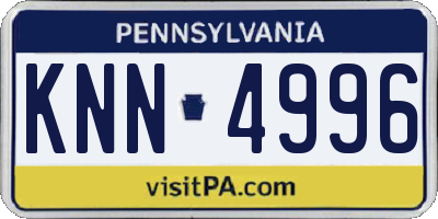 PA license plate KNN4996