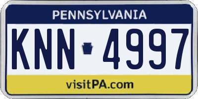 PA license plate KNN4997