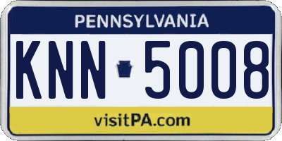 PA license plate KNN5008