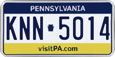 PA license plate KNN5014