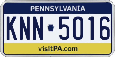 PA license plate KNN5016