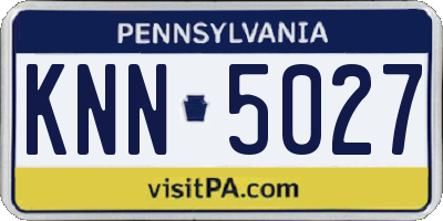 PA license plate KNN5027