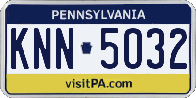 PA license plate KNN5032