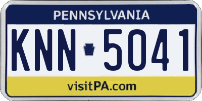 PA license plate KNN5041