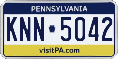 PA license plate KNN5042