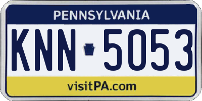 PA license plate KNN5053