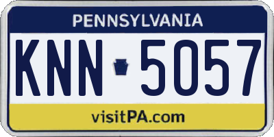 PA license plate KNN5057