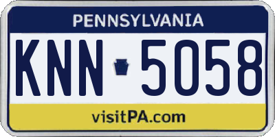 PA license plate KNN5058