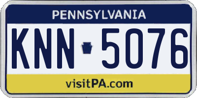 PA license plate KNN5076