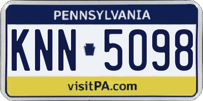 PA license plate KNN5098