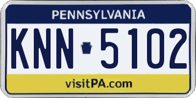 PA license plate KNN5102