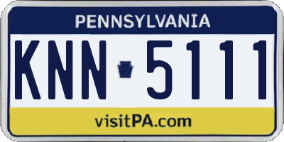 PA license plate KNN5111