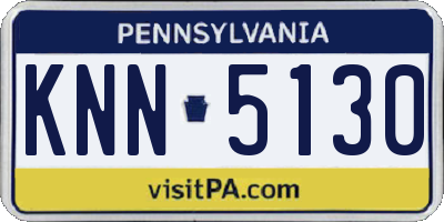 PA license plate KNN5130