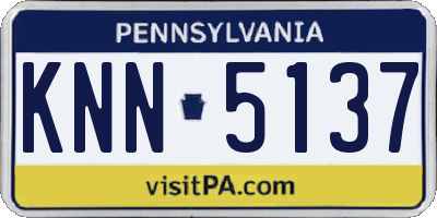 PA license plate KNN5137