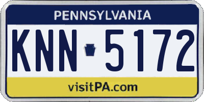 PA license plate KNN5172