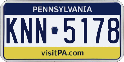 PA license plate KNN5178