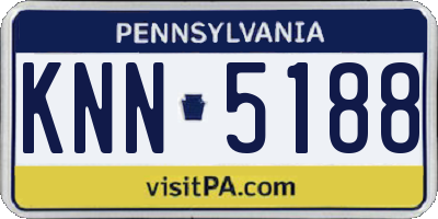 PA license plate KNN5188