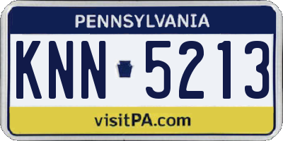 PA license plate KNN5213