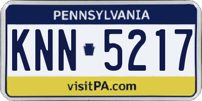 PA license plate KNN5217