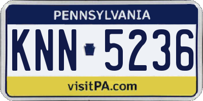 PA license plate KNN5236