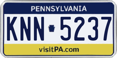 PA license plate KNN5237