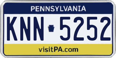 PA license plate KNN5252