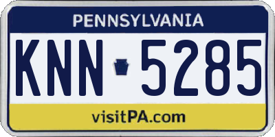 PA license plate KNN5285