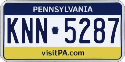 PA license plate KNN5287