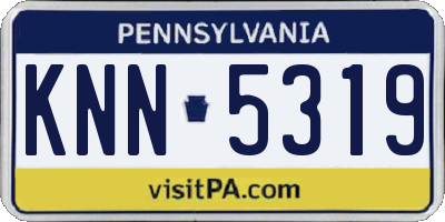 PA license plate KNN5319