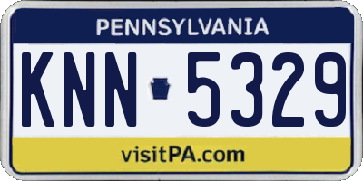 PA license plate KNN5329