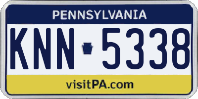PA license plate KNN5338
