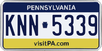 PA license plate KNN5339