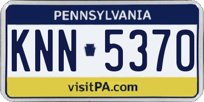 PA license plate KNN5370