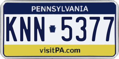 PA license plate KNN5377