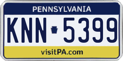 PA license plate KNN5399
