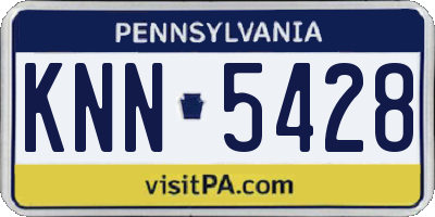 PA license plate KNN5428