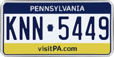 PA license plate KNN5449