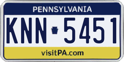 PA license plate KNN5451